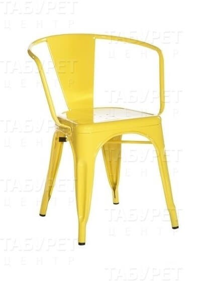 Стул Marais A-chair (Tolix style) желтый с подлокотниками
