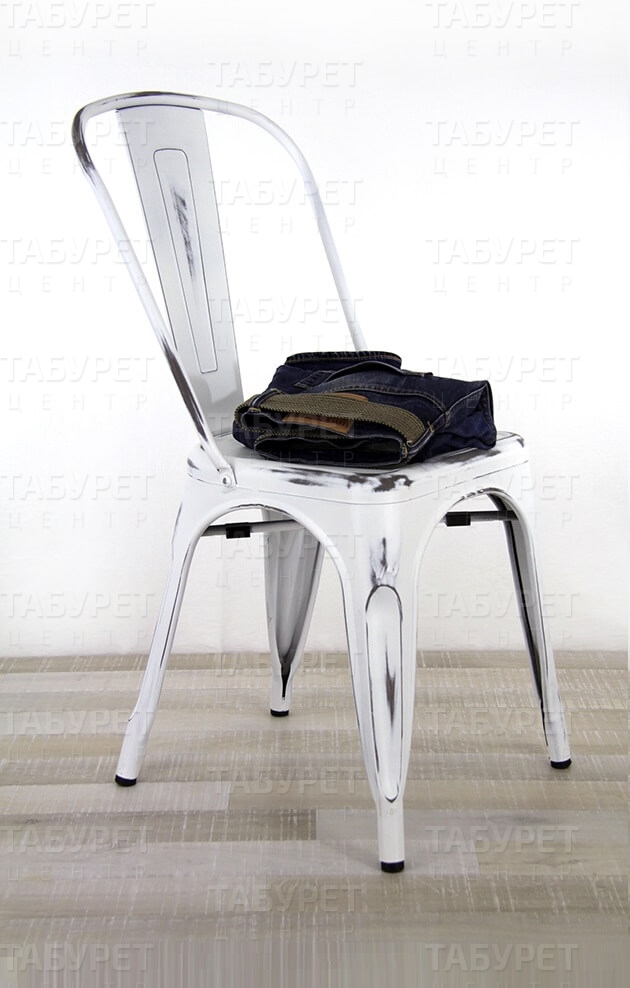 Стул Marais A-chair (Tolix style) белый состаренный