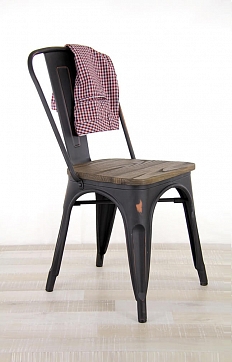 Стул Marais A-chair (Tolix style) черный состаренный