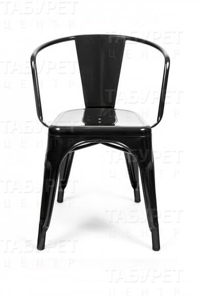 Стул Marais A-chair (Tolix style) черный с подлокотниками